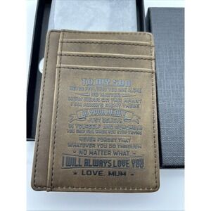 Slim Card Wallet Men Leather Credit Card Holder Front Pocket ID For Son From Mum